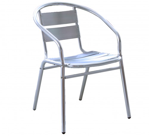 Chaise en aluminium ovale